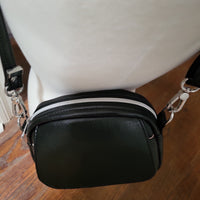 BLACK Vinyl, itty bitty Bowler Bag