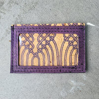 Purple Macrame, Front Pocket ID Wallet