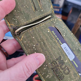 OLIVE/Bronze fleck cork, Clipper Wallet