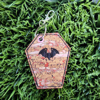 bat coffin bag tag/key fob