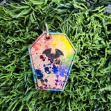 bat coffin bag tag/key fob