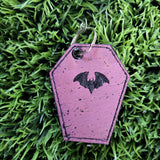 bat coffin bag tag/key fob