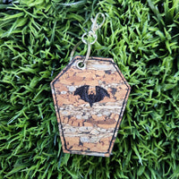 bat coffin bag tag/key fob