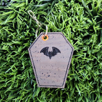 bat coffin bag tag/key fob