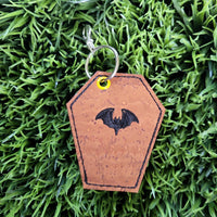 bat coffin bag tag/key fob