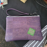 Palm & Purple Cork Clutch