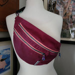 Cranberry Wax Canvas/Mushroom Lining- Not so Bumbastic Bag