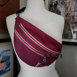 Cranberry Wax Canvas/Mushroom Lining- Not so Bumbastic Bag