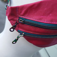 Cranberry wax canvas, Parasols Lining- Not so Bumbastic Bag