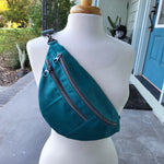Teal Wax Canvas, Impala Lining- Not so Bumbastic Bag