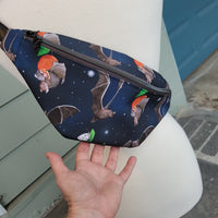 Bats in the Night. one zipper fanny/sling