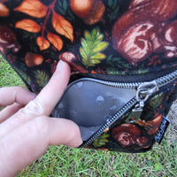 SQUIRRELS, black wax Canvas