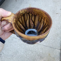 Blue flower short mug