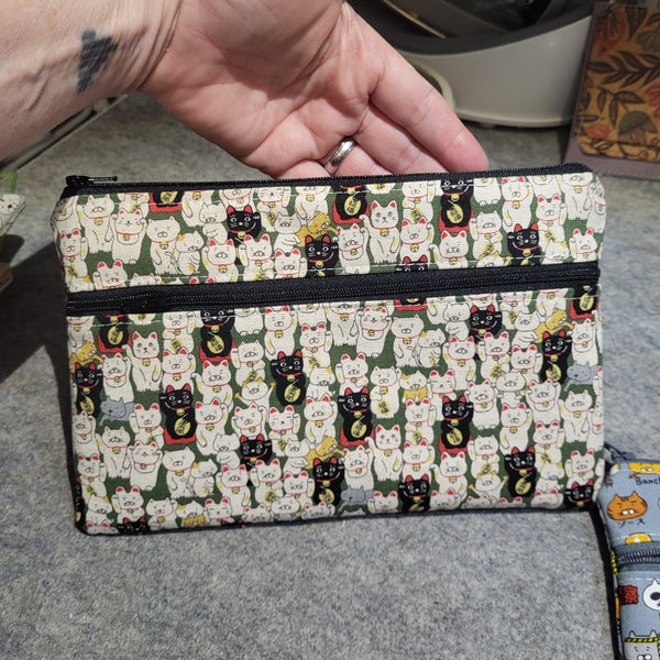 Maneki Neko Cats, Dbl Zip