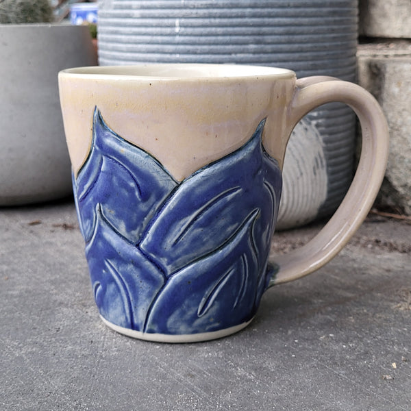 Big Blue Flowers Mug