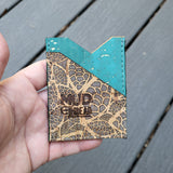 Gray Flowers 3 Slot Card Wallet