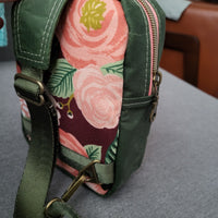 Floral, olive wax Canvas