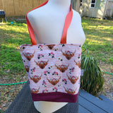 Highland Cow, small Sylvie Tote