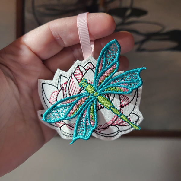 Dragonfly & Lotus Ornament