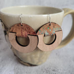 Cherry Wood & Cork Dangle Earrings