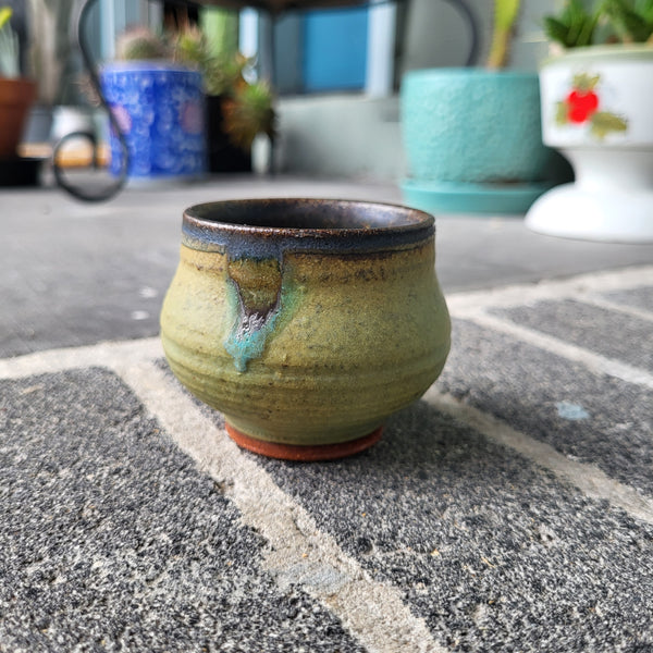 matte green/blue bowl/cup 11/24