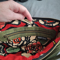 Olive Green cork, frida lining, Sirona crossbody