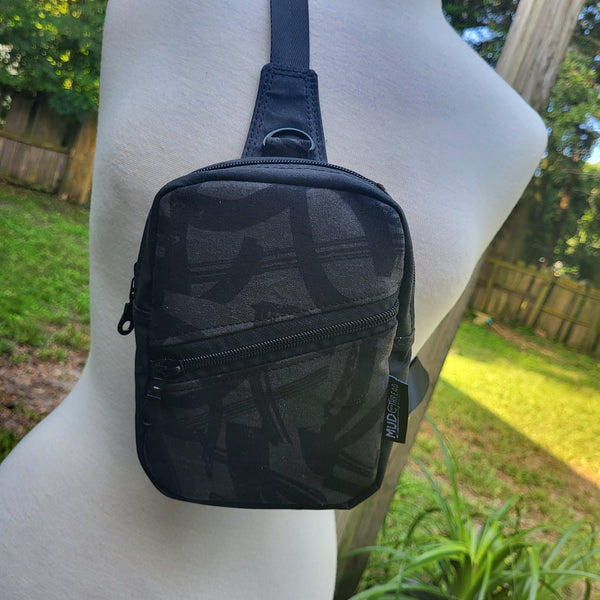 Black brushstrokes, black wax Canvas
