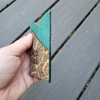 Gray Flowers 3 Slot Card Wallet