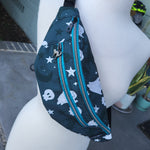 Ghosts & Cats, double zipper fanny/sling