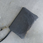 Obsidian black Clutch, Piñatex (mineral)