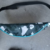 Ghosts & Cats, double zipper fanny/sling