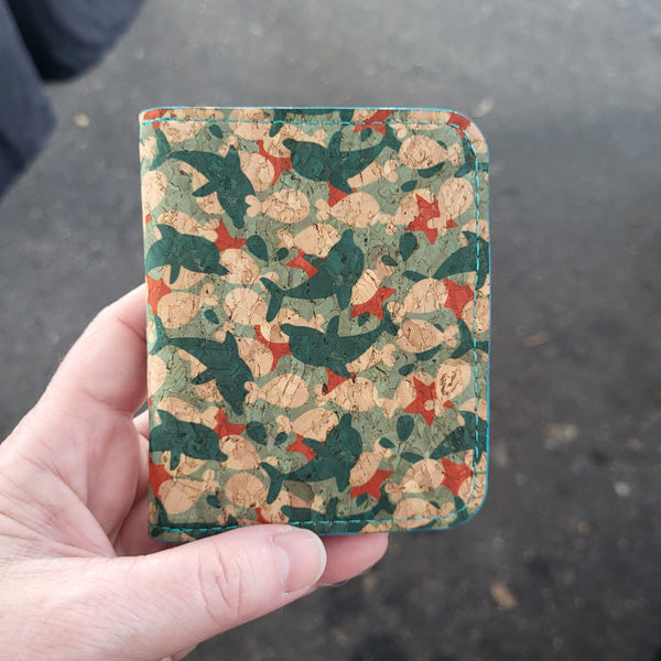 Dolphin, Cork, Mustard Seed Bifold Wallet