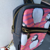 Puffin (1), Gray wax Canvas