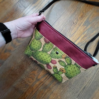 Prickly Pear cork, WIDE Callisto crossbody
