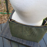 Olive Green cork, frida lining, Sirona crossbody