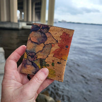 Watercolor Flowers Slim Cork Wallet
