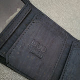 ID window, Navy Cork Tri-Fold