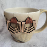 Cherry Wood & Cork Dangle Earrings