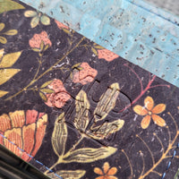 Floral & Ocean blue Cork Bi-Fold