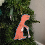 Beach T-Rex Wood Ornament