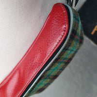 Green/Teal MIX,  HARRIS TWEED VINYL 5th Avenue Fanny/Sling