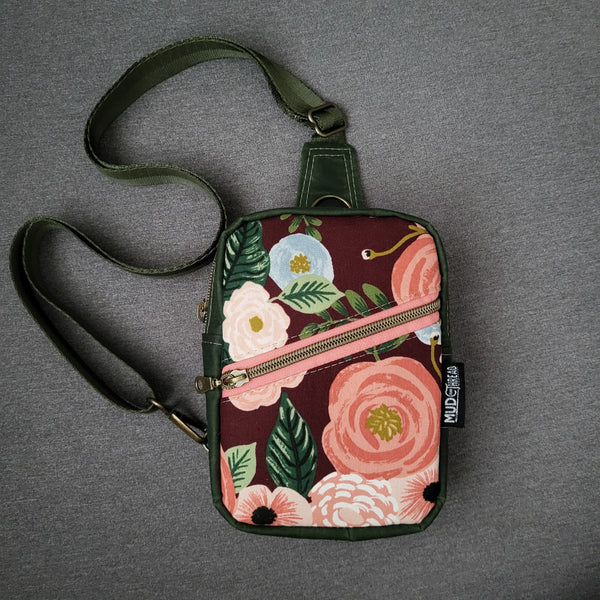 Floral, olive wax Canvas
