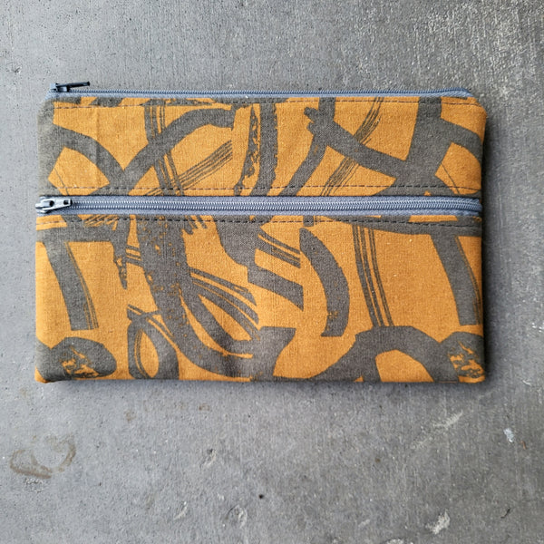 Gray Brushstrokes, Dbl Zip