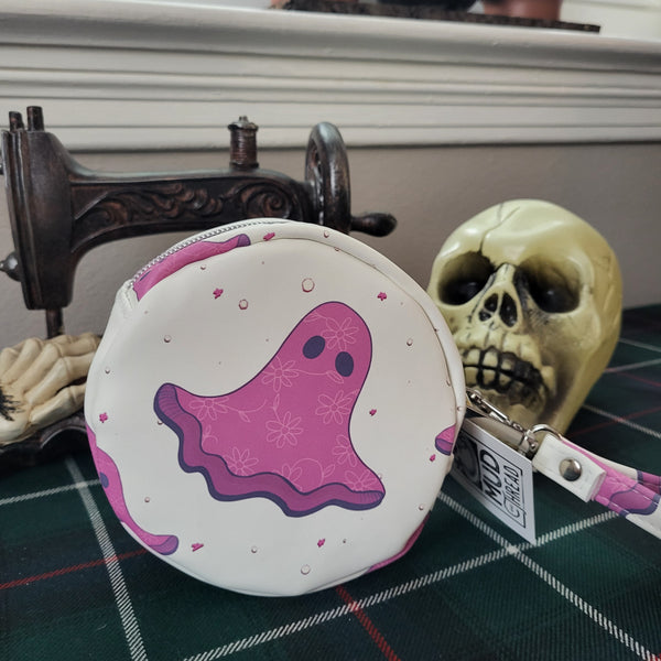 Ghosts GITD, Mini Magda, vinyl, Round wristlet