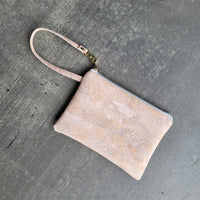 Pink Shale Cork Clutch