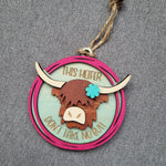 This Heifer Don't Take No Bull, teal flower