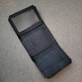 ID window, Navy Cork Tri-Fold