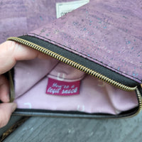 Floral&Purple Cork Clutch