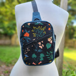 Floral.Garden, black wax Canvas