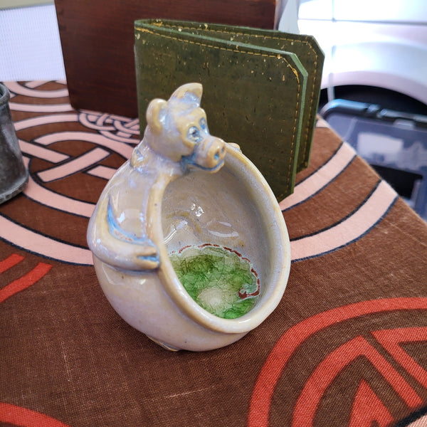 Pig SALT bowl, incense, air flower...jewely dish